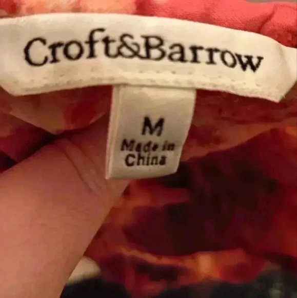 Croft & Barrow Floral fall peplum fitted ruffle Cottagecore Y2K blouse - Picture 2 of 9